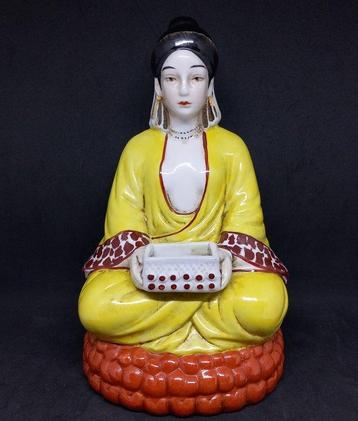 Beeldje - Perfume lamp with exotic woman - Porselein