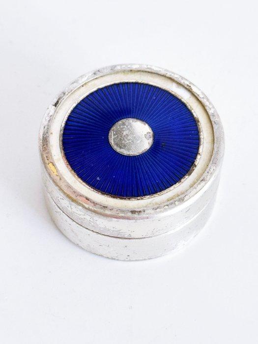 Gustav Gref - Kan - Pillendose Guilloche-Emaille - .800, Antiek en Kunst, Antiek | Zilver en Goud