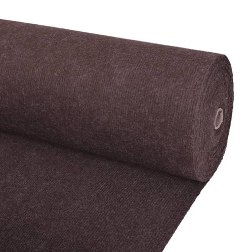 vidaXL Tapijt 1,2x15 m ribstof bruin, Tuin en Terras, Deurmatten, Nieuw, Verzenden
