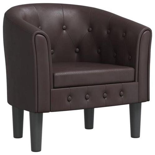 Kuipstoel Bruin Kunstleer | Retour Deal | 40% Korting!, Huis en Inrichting, Stoelen, Bruin, Nieuw, Verzenden
