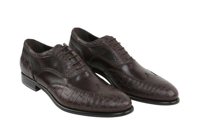 STEFANO RICCI RRP 4500€ Leather & Alligator Oxford Shoes, Kleding | Heren, Schoenen