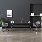 vidaXL Eetkamerstoelen draaibaar 2 st stof grijs, Huis en Inrichting, Stoelen, Verzenden, Nieuw