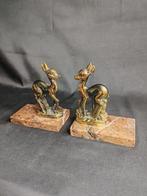 Boekensteunen - biche - Marmer, Zinklegering