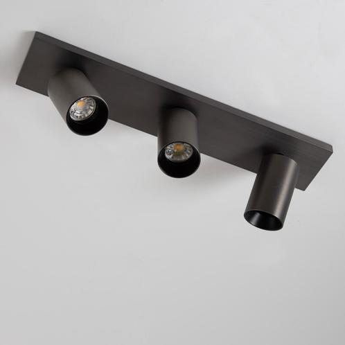 Spots opbouw Lynn 3 Opbouwspot Gun Metal Binnenverlichting, Huis en Inrichting, Lampen | Overige, Verzenden