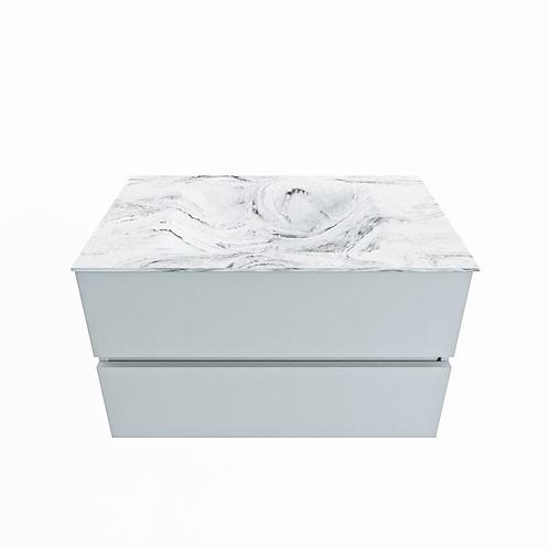 MONDIAZ VICA-DLUX 80cm badmeubel onderkast Clay 2 lades., Doe-het-zelf en Bouw, Sanitair, Overige typen, Nieuw, Ophalen of Verzenden