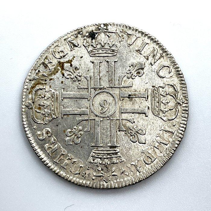Frankrijk. Louis XIV (1643-1715). Ecu 1691, Rennes (Zonder, Postzegels en Munten, Munten | Europa | Euromunten