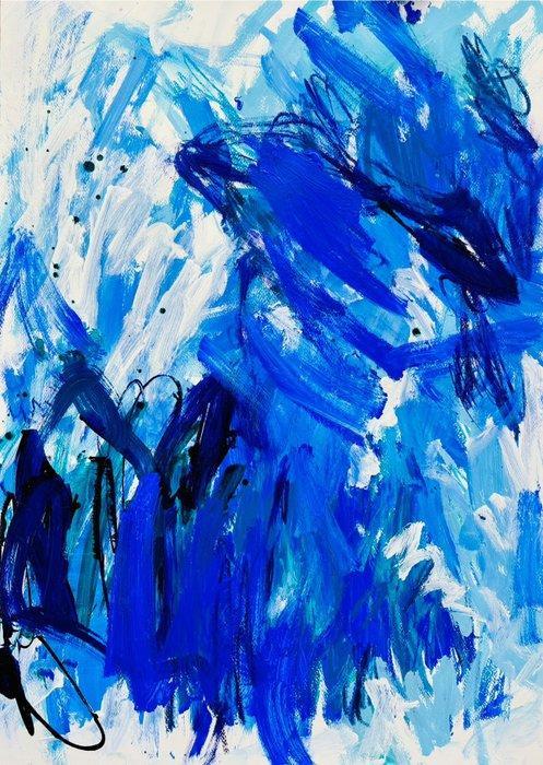 Cristine Balarine - Open sea swimming - panel 2 of 2 _, Antiek en Kunst, Kunst | Schilderijen | Modern