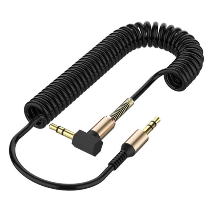 Gekrulde 3.5mm AUX Kabel Verguld - Audio Jack - 1.8 Meter -, Informatique & Logiciels, Pc & Câble réseau, Envoi