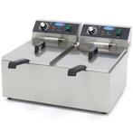 Friteuse | Elektrisch | 11+11L | 50°C/200°C | 6kW (2x 230V), Verzenden