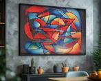 Ksavera - Cubism A1443 - abstract painting on XXL canvas, Antiek en Kunst, Kunst | Schilderijen | Modern