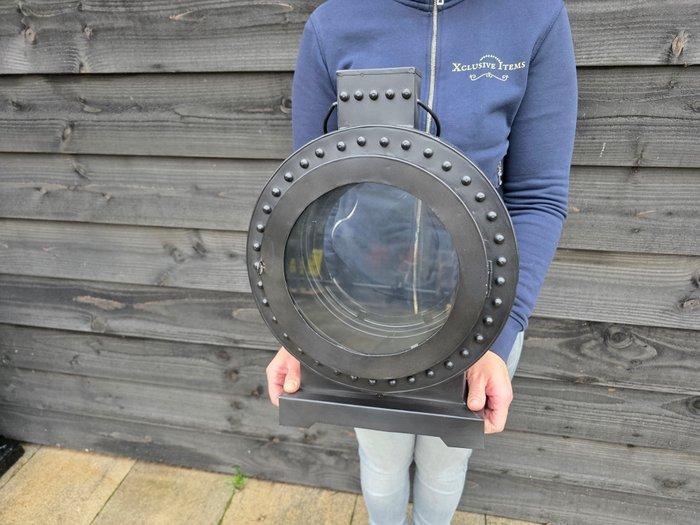 Lantaarn - Glas, Metaal - Grote scheepsraam, Antiek en Kunst, Kunst | Designobjecten