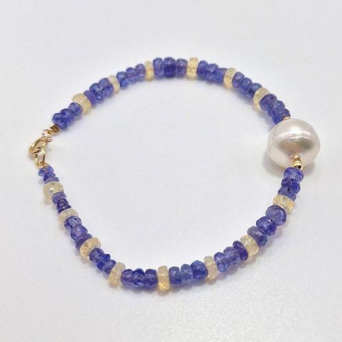 Zonder Minimumprijs - Armband - 18 karaat Geel goud Parel -, Handtassen en Accessoires, Armbanden
