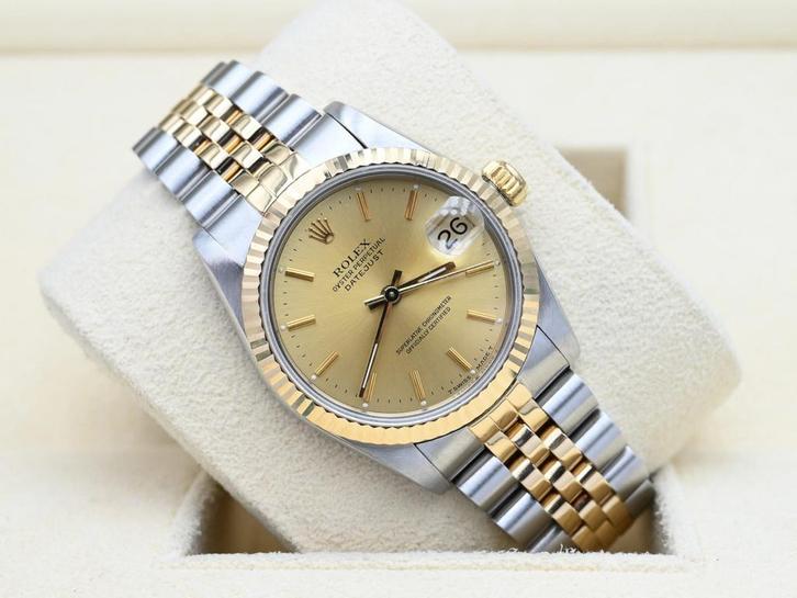 Rolex Datejust Ref. 68273 Year 1995 (Full Set), Handtassen en Accessoires, Horloges | Dames, Goud, Zo goed als nieuw, Goud, Rolex