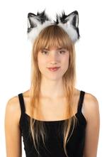 Haarband Furry Oortjes Zwart Wit Kat Poes Vos Diadeem Dons D, Kleding | Dames, Ophalen of Verzenden, Nieuw
