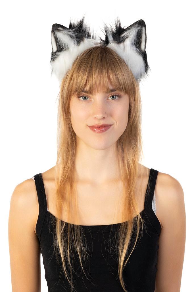 Haarband Furry Oortjes Zwart Wit Kat Poes Vos Diadeem Dons D, Kleding | Dames, Carnavalskleding en Feestkleding, Nieuw, Ophalen of Verzenden
