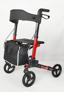 Rollator Plaza Lite Dubbel Opvouwbaar Red (Nieuw)