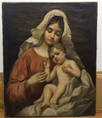 Europese school (XIX) - Madonna mit Kind - NO RESERVE, Antiek en Kunst