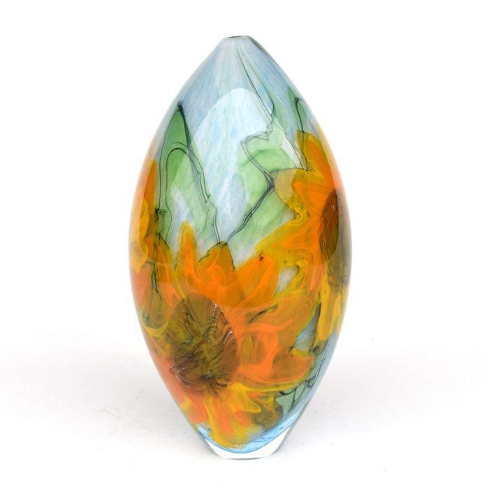 Peter Layton - Vaas - Glas - Van Goghs Sunflowers, Antiek en Kunst, Antiek | Glaswerk en Kristal