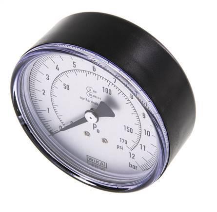 Manomètre 80mm 0 - 12 Bar R 1/4, Bricolage & Construction, Ventilation & Extraction, Envoi