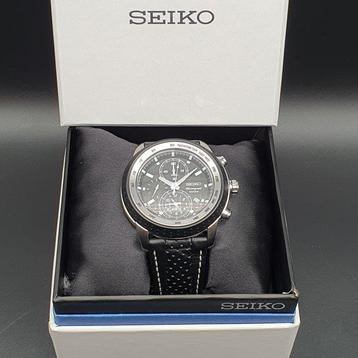 Seiko - 45mm. CHRONOGRAPH ALARM TACHYMETER BLACK - Zonder, Handtassen en Accessoires, Horloges | Antiek