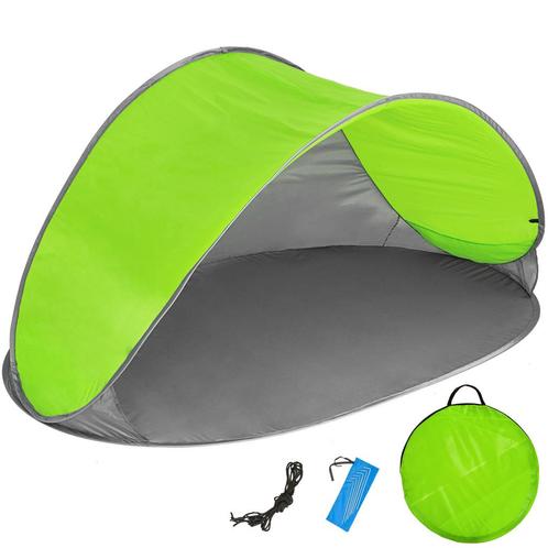tectake Pop up strandtent Jasmin - grijs/groen, Caravans en Kamperen, Kampeeraccessoires, Verzenden