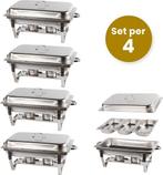 Alora Chafing Dish Chrome 3 Bakken Per 4 Stuks ! - Voedsel, Huis en Inrichting, Nieuw