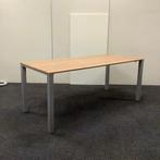 Wini bureau / tafel, 180x80 cm, havanna blad - grijs metalen, Bureau