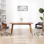 vidaXL Eetkamerstoel draaibaar gebogen hout en kunstleer, Huis en Inrichting, Stoelen, Verzenden, Nieuw
