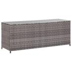 vidaXL Tuinbox 120x50x60 cm poly rattan grijs, Tuin en Terras, Verzenden, Nieuw