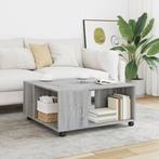 vidaXL Table basse sonoma gris 80x80x40 cm bois, Verzenden