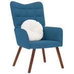 vidaXL Relaxstoel fluweel blauw, Huis en Inrichting, Fauteuils, Verzenden, Nieuw