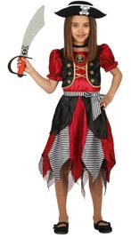 Piraten Kostuum Kind Rood, Kinderen en Baby's, Nieuw, Verzenden