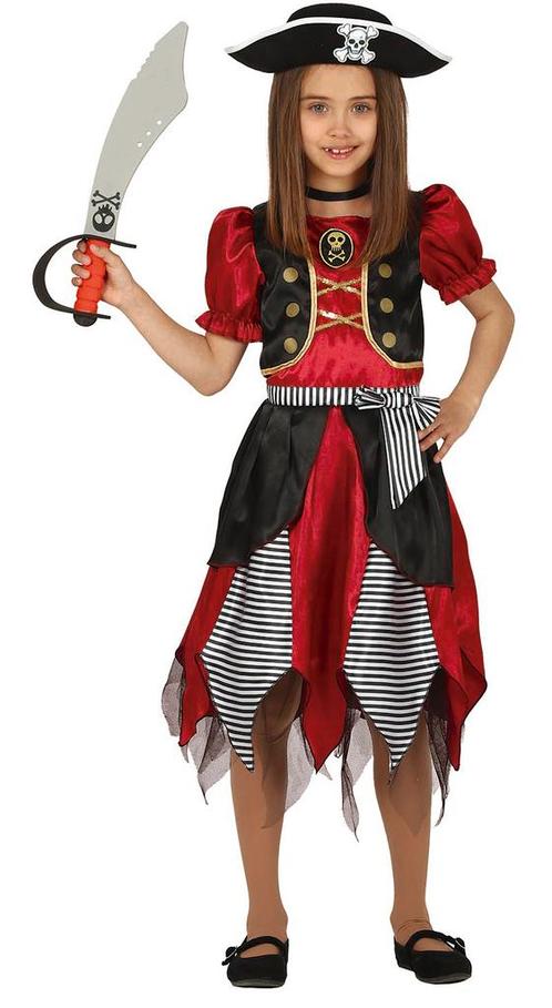 Piraten Kostuum Kind Rood, Kinderen en Baby's, Carnavalskleding en Verkleedspullen, Nieuw, Verzenden