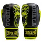 Super Pro Gorilla Kids Bokshandschoenen Zwart Geel, Sport en Fitness, Verzenden, Nieuw, Bokshandschoenen
