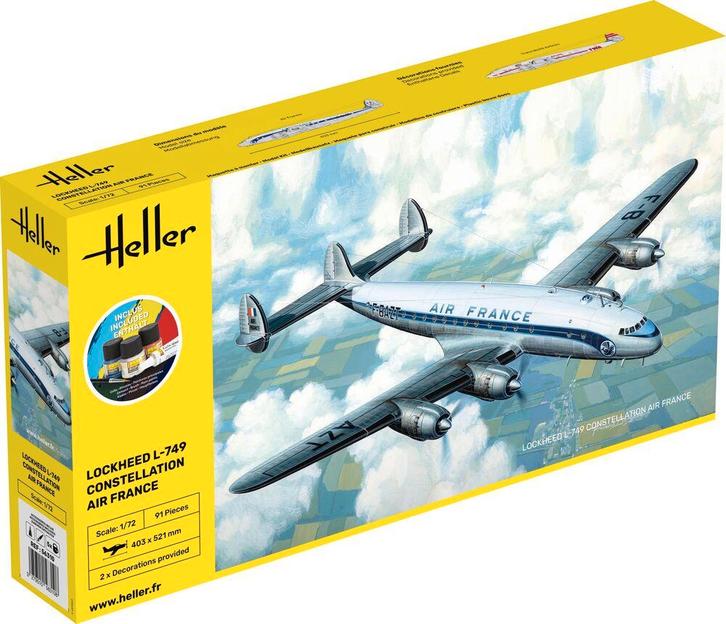 Heller 56310 STARTER KIT L-749 Constellation A.F. Bouwpakket, Hobby en Vrije tijd, Modelbouw | Vliegtuigen en Helikopters, Nieuw