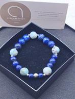Argent, lapis lazuli, Larimar - Armband