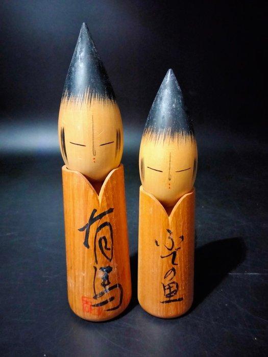 Shozan Shido - Beeldje, twee leuke vintage creatieve, Antiek en Kunst, Curiosa en Brocante