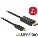 DeLOCK 85257 3m USB C DisplayPort Zwart video kabel adapter, Computers en Software, Nieuw, Verzenden