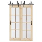vidaXL Doos met onderdelen voor schuifdeur 152,5 cm staal, Doe-het-zelf en Bouw, Hang- en Sluitwerk, Verzenden, Nieuw