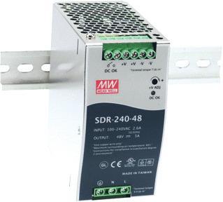 Mean Well SDR Gelijkstroomvoeding 48V | SDR-240-48, Doe-het-zelf en Bouw, Overige Doe-Het-Zelf en Bouw, Verzenden