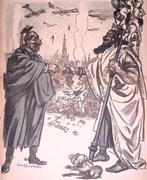 Spotprent Duits bombardement van Engeland tijdens Eerste..., Boeken, Verzenden, Nieuw