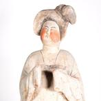 Oud Chinees, Tang-dynastie Terracotta Groot beeld van dikke, Collections