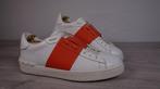 Valentino - Open Low Top Sneakers – White/Orange - Sneakers, Nieuw