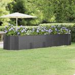 vidaXL Plantenbak 396x100x68 cm gepoedercoat staal, Verzenden, Nieuw