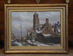 O. R. de Jongh (1812-1896) - Winters stadsgezicht, Antiek en Kunst
