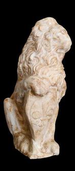 sculptuur, Leone marzocco con Scudo Fiorentino - 35 cm -