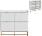 Schoenenkast - Schoenenrek - 100x24x91 cm - Wit - UEV •, Verzenden, Nieuw