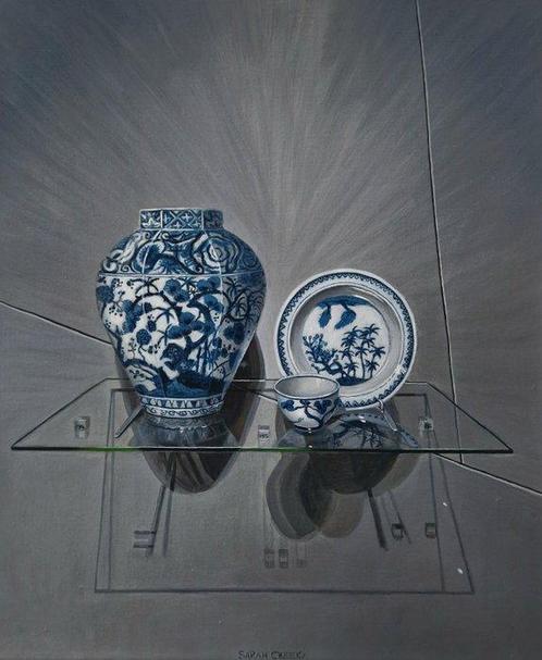 Sarah Creek - Chinese porcelain, Antiek en Kunst, Kunst | Schilderijen | Modern