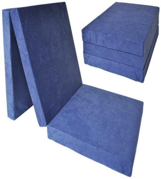 Logeermatras extra dik - navy blauw - camping matras - re..., Huis en Inrichting, Slaapkamer | Matrassen en Bedbodems, Nieuw, Ophalen of Verzenden