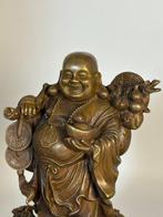 Boeddha / Draken standbeeld 26 cm - Brons - China - Eind 20e, Antiek en Kunst